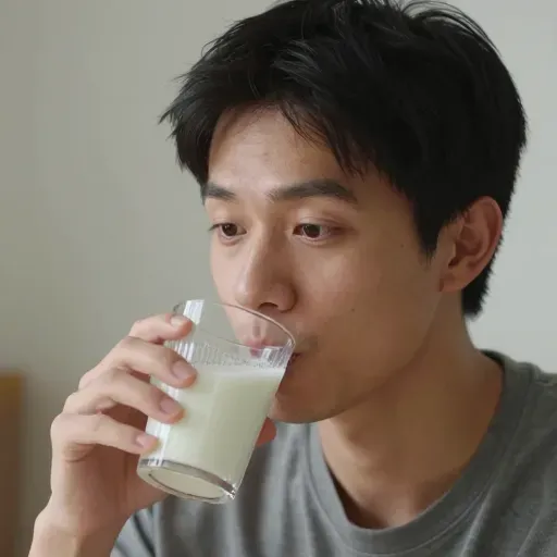 Tôi uống sữa mỗi sáng
