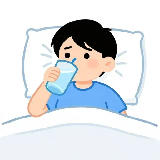 Nghỉ ngơi và uống nước