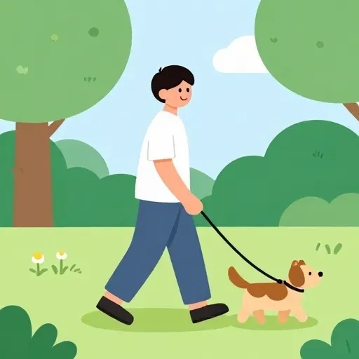 Dắt chó đi dạo